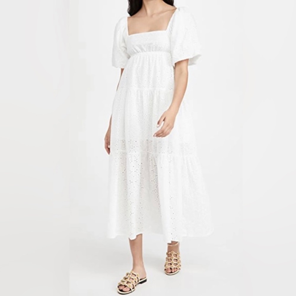 MINKPINK Luna Eyelet Midi Dress